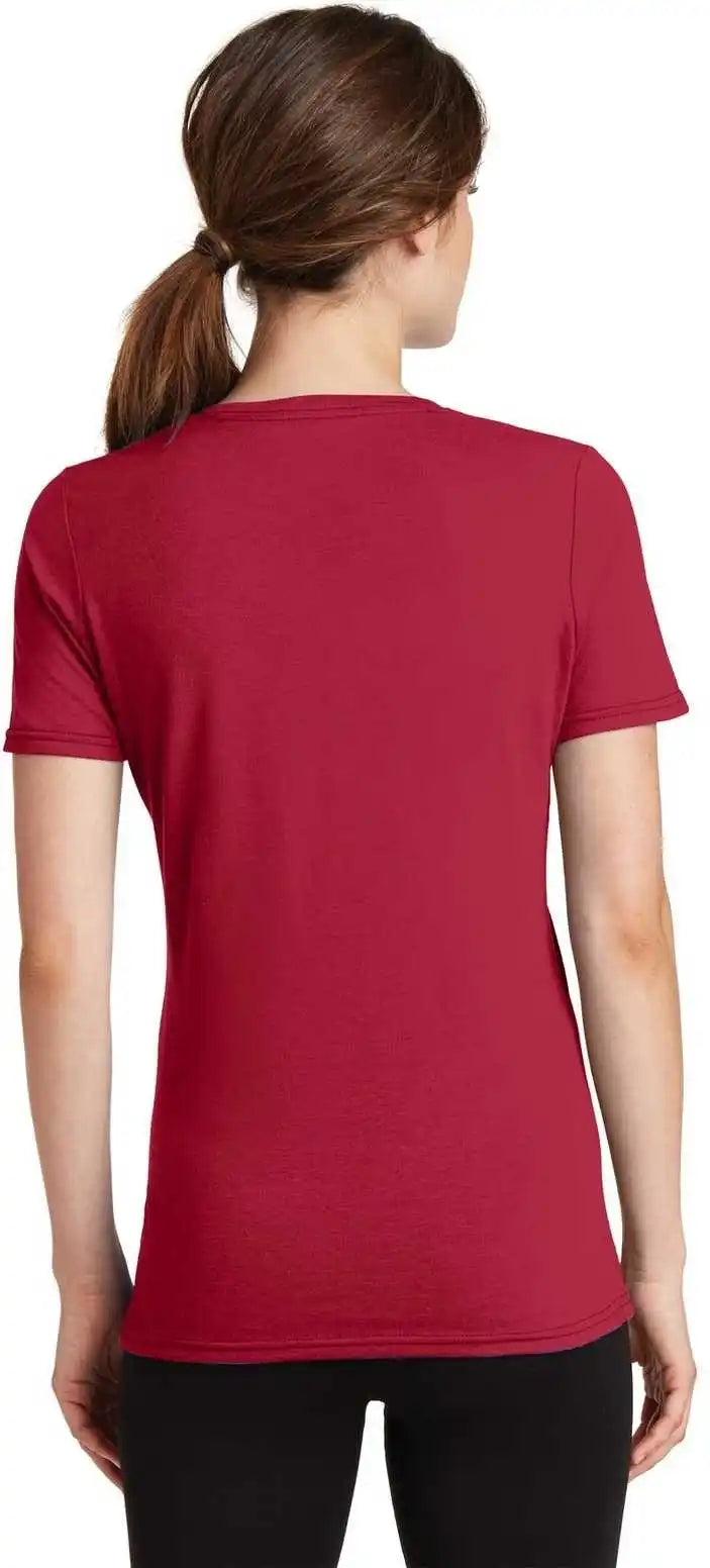 Port & Company Lpc381v Ladies Performance Blend v Neck Tee Red