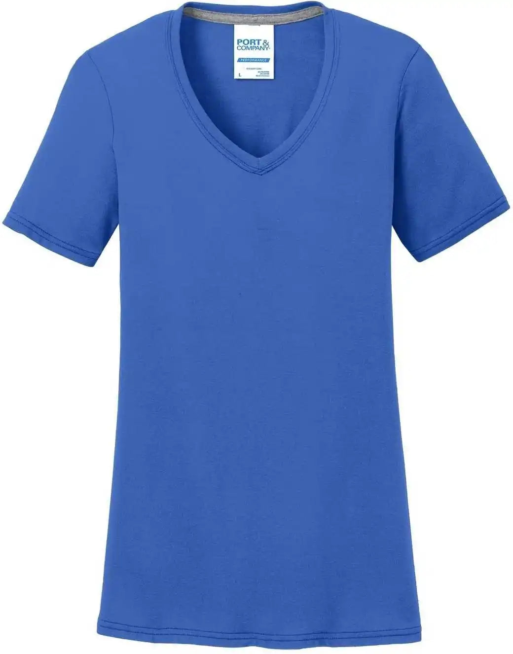 Port & Company Lpc381v Ladies Performance Blend V-neck Tee - True Royal