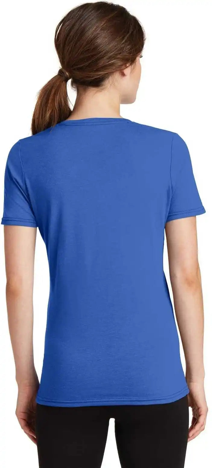 Port & Company Lpc381v Ladies Performance Blend v Neck Tee True Royal