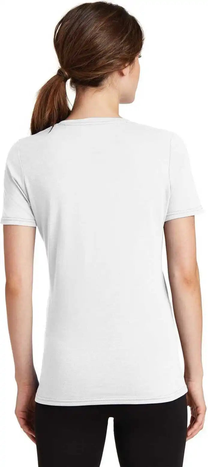 Port & Company Lpc381v Ladies Performance Blend v Neck Tee White