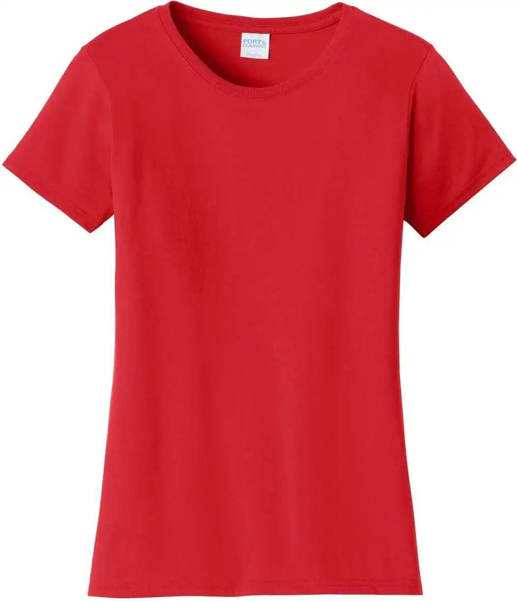 Port &amp; Company Lpc450 Ladies Fan Favorite Tee Bright Red