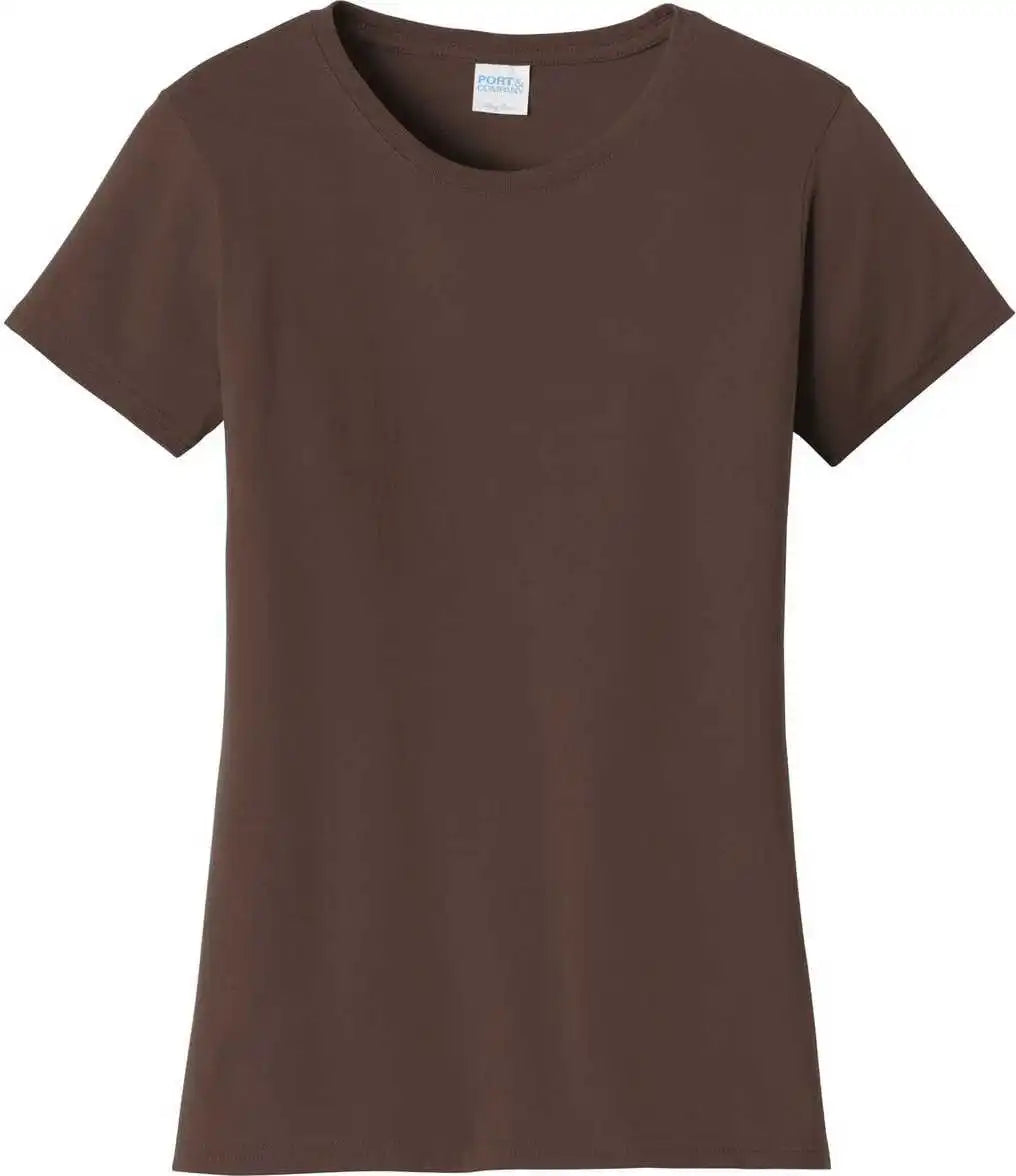 Port &amp; Company Lpc450 Ladies Fan Favorite Tee Dark Chocolate Brown