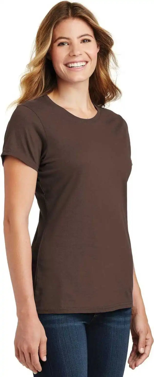 Port &amp; Company Lpc450 Ladies Fan Favorite Tee Dark Chocolate Brown