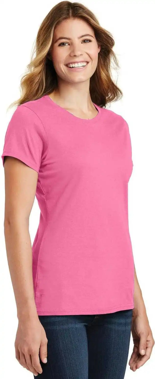 Port &amp; Company Lpc450 Ladies Fan Favorite Tee New Pink