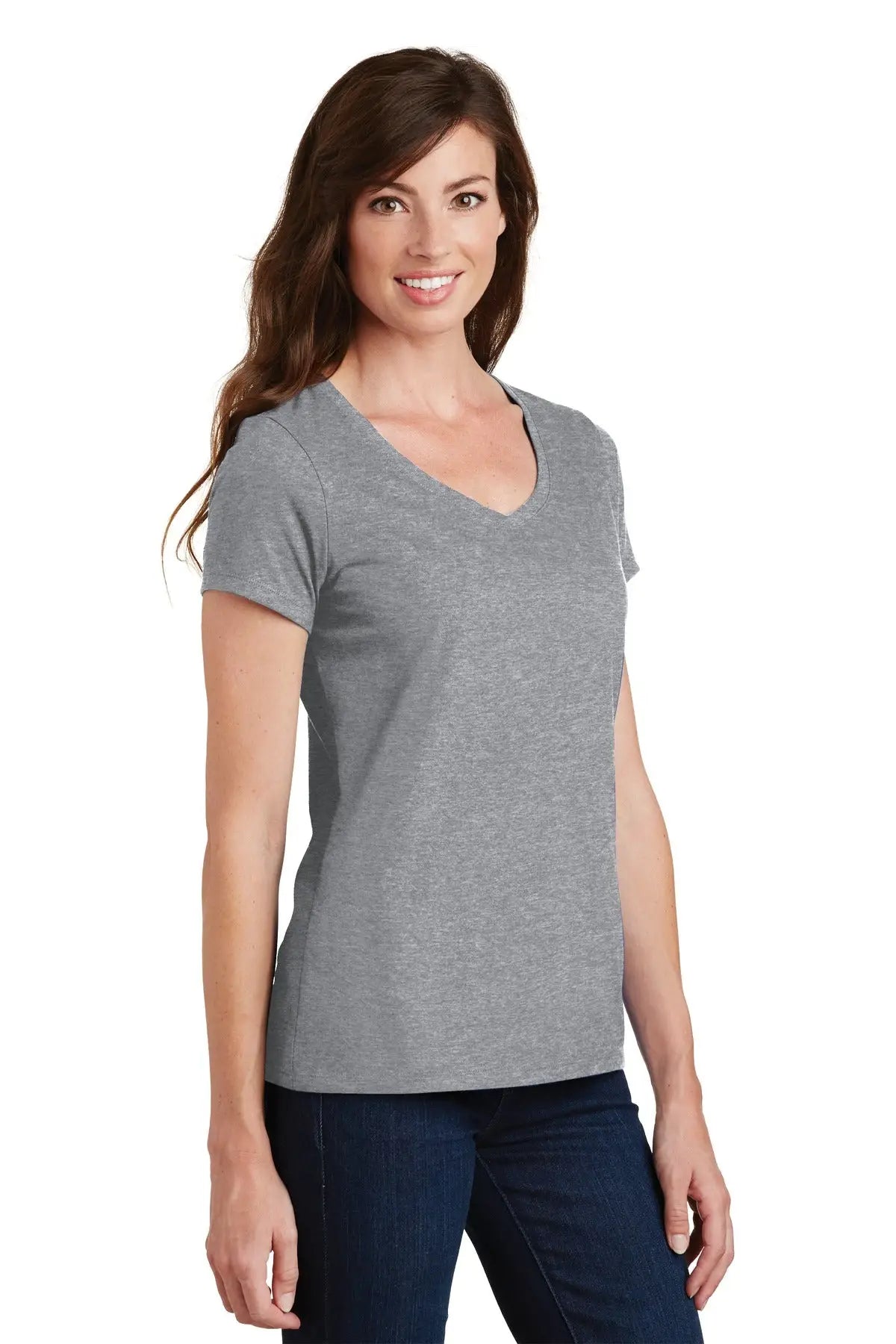 Port & Company Lpc450v co Women’s Fan Favorite V-neck Tee - Athletic Heather