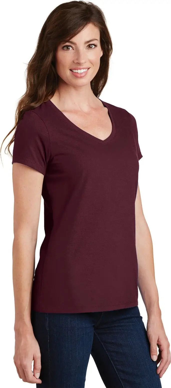 Port & Company Lpc450v co Women’s Fan Favorite V-neck Tee - Athletic Maroon