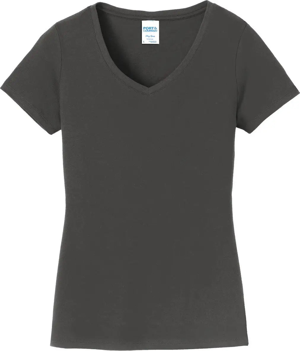 Port & Company Lpc450v co Women’s Fan Favorite V-neck Tee - Charcoal