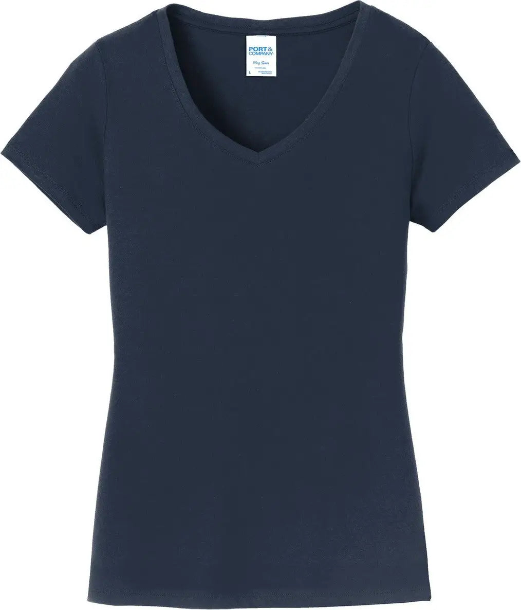 Port & Company Lpc450v co Women’s Fan Favorite V-neck Tee - Deep Navy