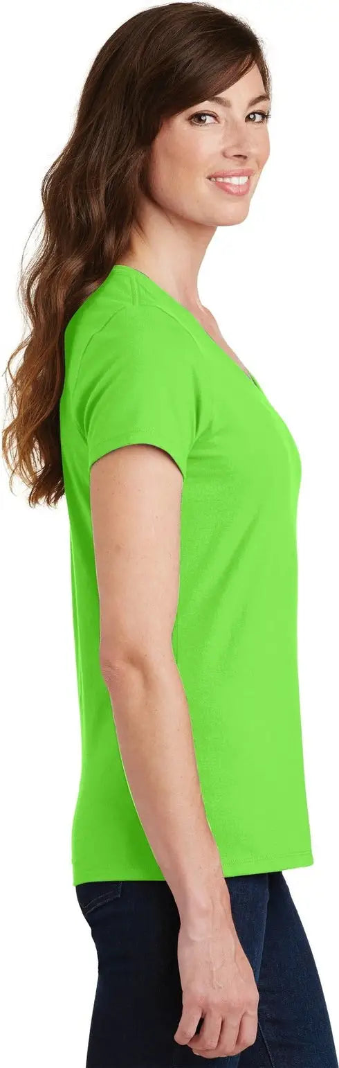 Port & Company Lpc450v co Women’s Fan Favorite V-neck Tee - Flash Green