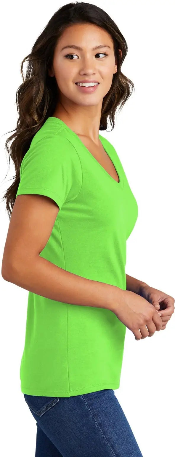 Port & Company Lpc450v co Women’s Fan Favorite V-neck Tee - Flash Green