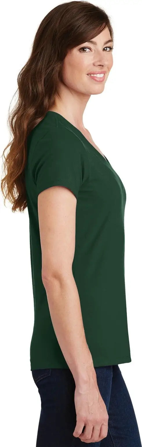 Port & Company Lpc450v co Women’s Fan Favorite V-neck Tee - Forest Green