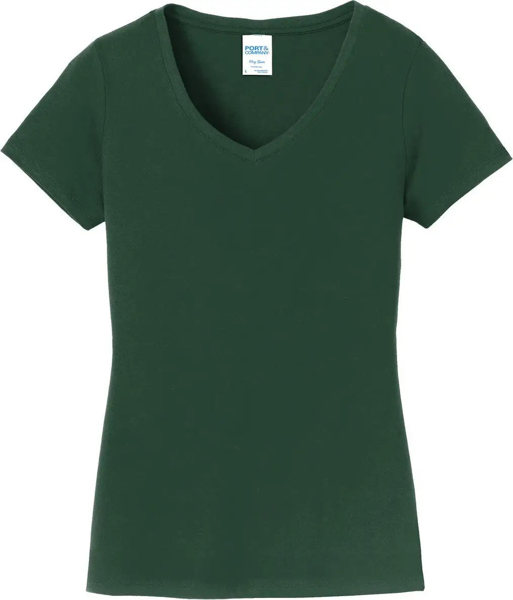 Port & Company Lpc450v co Women’s Fan Favorite V-neck Tee - Forest Green