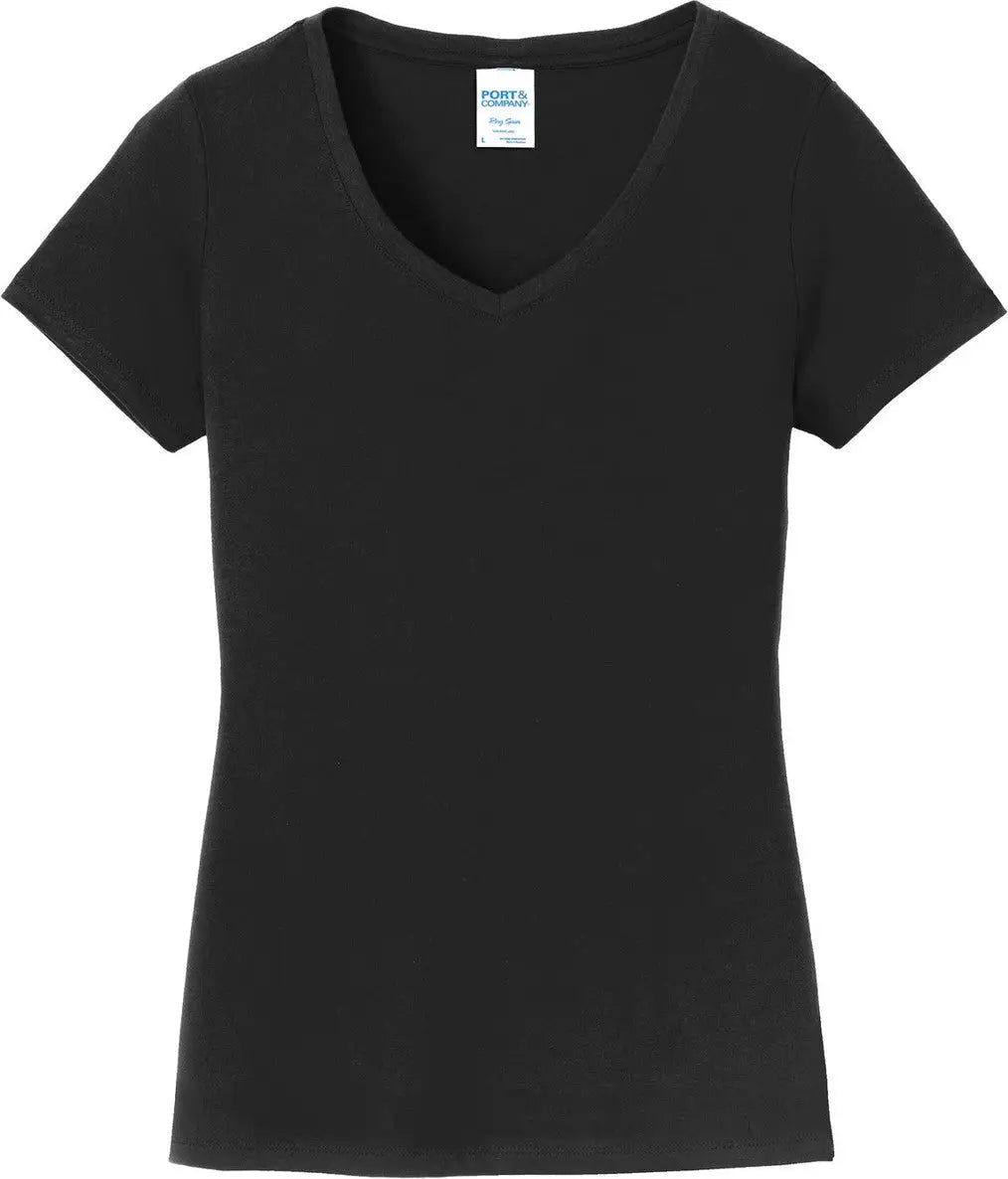 Port & Company Lpc450v co Women’s Fan Favorite V-neck Tee - Jet Black