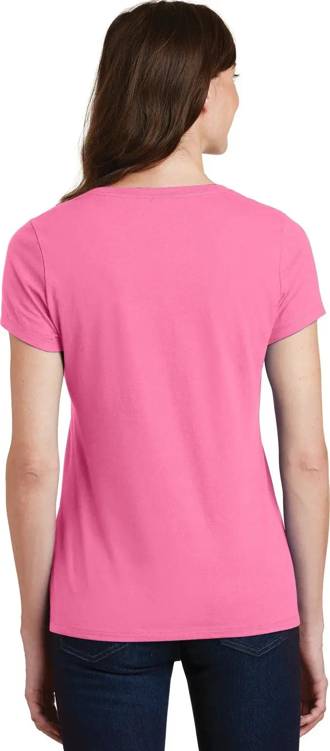 Port & Company Lpc450v co Women’s Fan Favorite V-neck Tee - New Pink