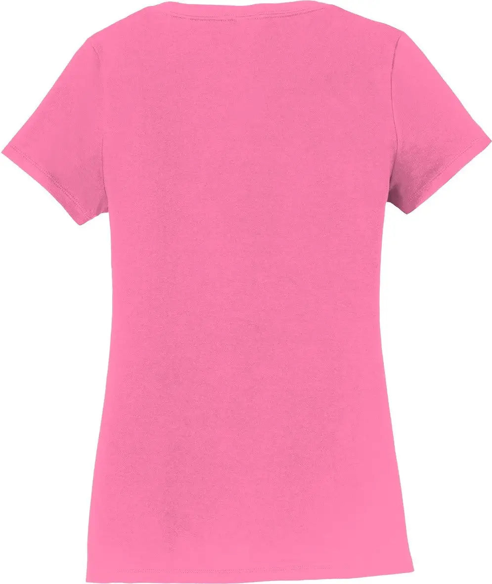 Port & Company Lpc450v co Women’s Fan Favorite V-neck Tee - New Pink