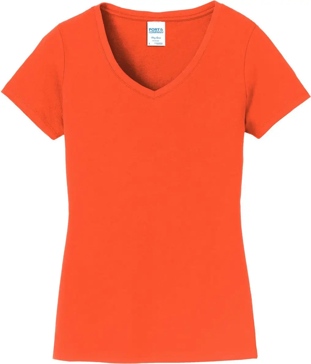 Port & Company Lpc450v co Women’s Fan Favorite V-neck Tee - Orange