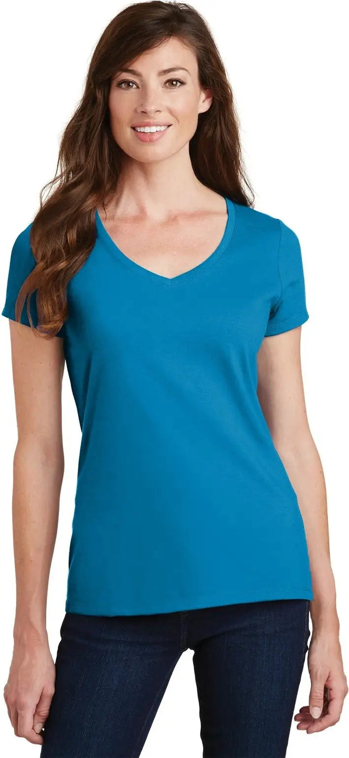 Port & Company Lpc450v co Women’s Fan Favorite V-neck Tee - Sapphire - Ladies Xs