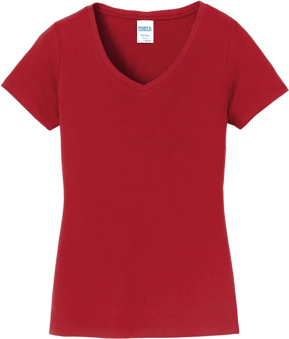 Port & Company Lpc450v co Women’s Fan Favorite V-neck Tee - Team Cardinal