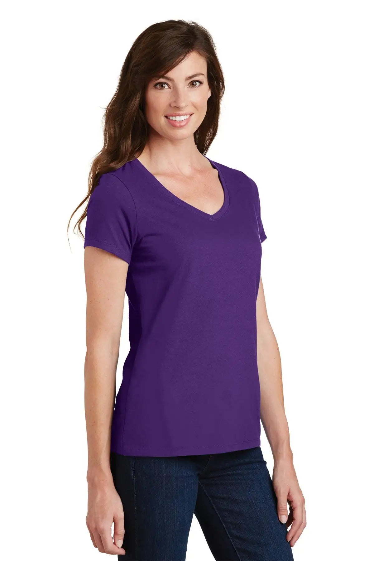 Port & Company Lpc450v co Women’s Fan Favorite V-neck Tee - Team Purple