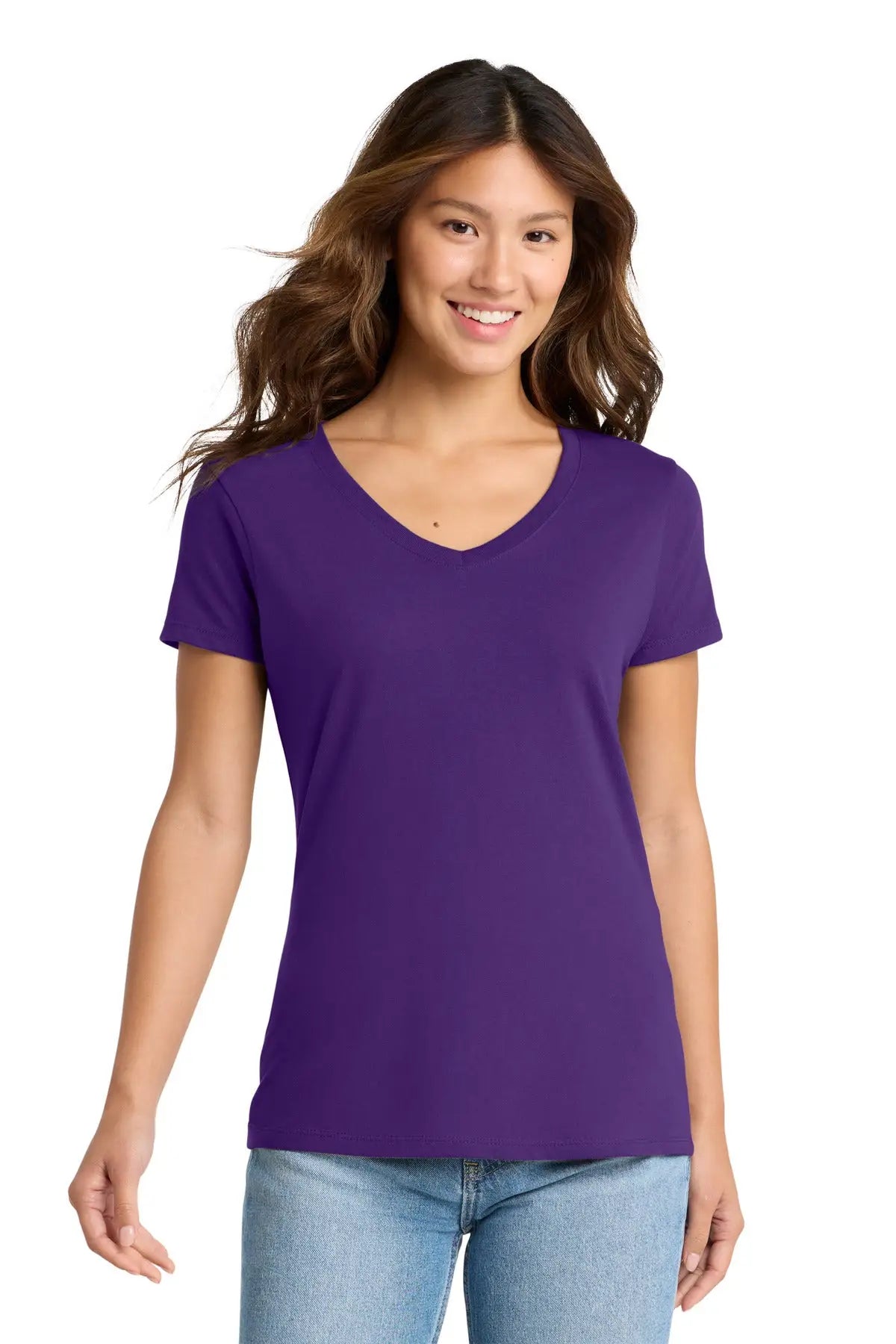 Port & Company Lpc450v co Women’s Fan Favorite V-neck Tee - Team Purple