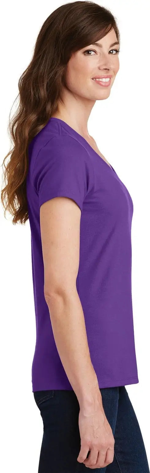 Port & Company Lpc450v co Women’s Fan Favorite V-neck Tee - True Purple