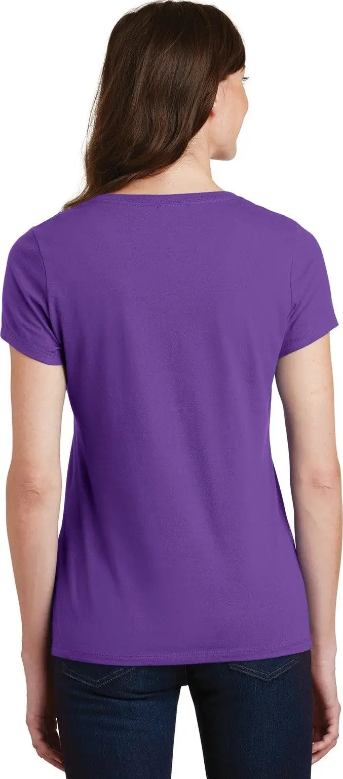 Port & Company Lpc450v co Women’s Fan Favorite V-neck Tee - True Purple