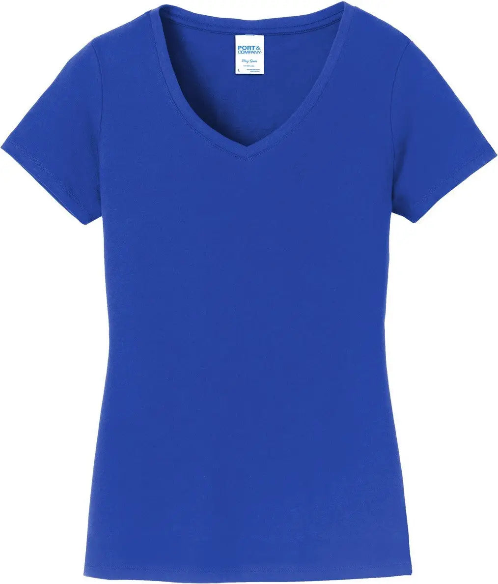 Port & Company Lpc450v co Women’s Fan Favorite V-neck Tee - True Royal
