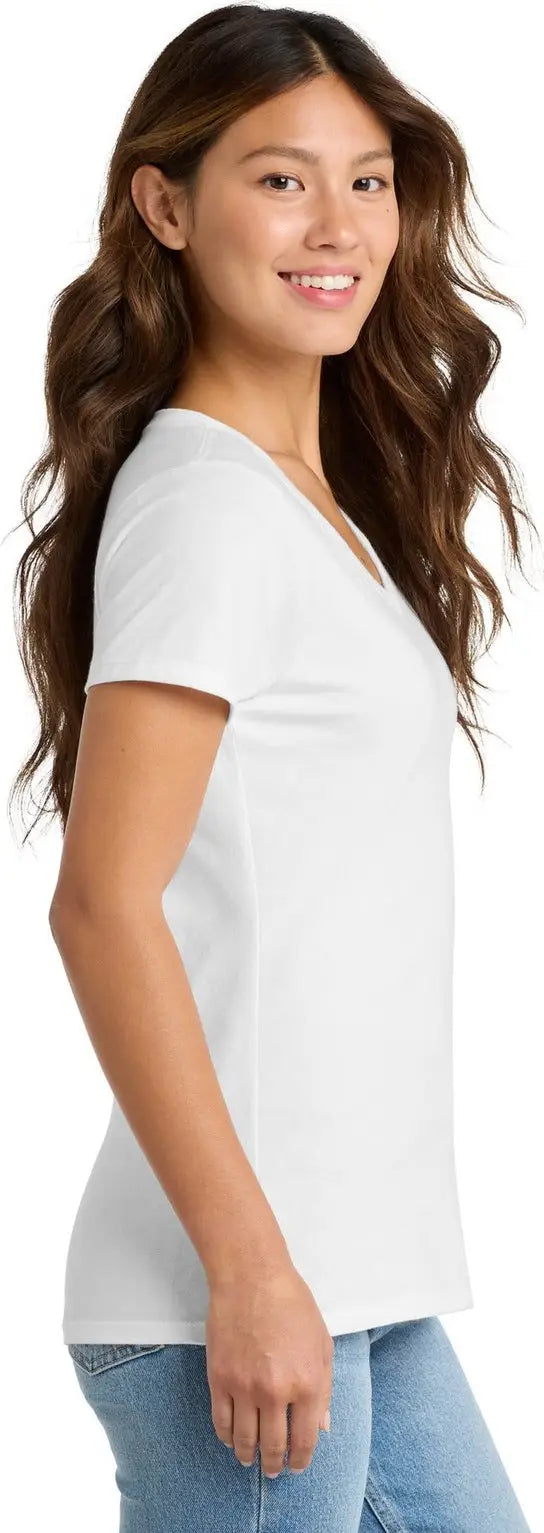 Port & Company Lpc450v co Women’s Fan Favorite V-neck Tee - White