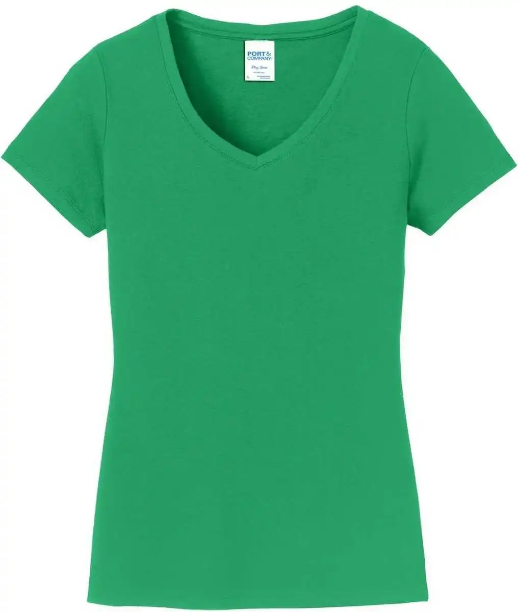 Port &amp; Company Lpc450v Ladies Fan Favorite V-neck Tee - Athletic Kelly