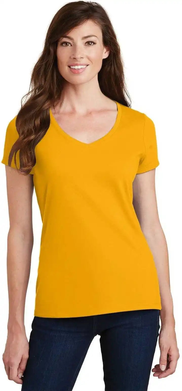 Port & Company Lpc450v Ladies Fan Favorite V-neck Tee - Bright Gold