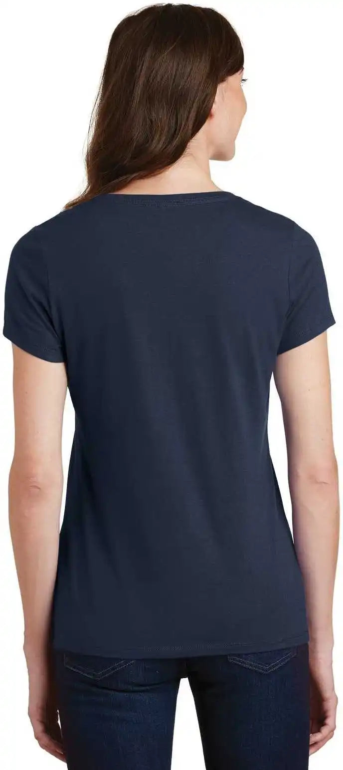 Port & Company Lpc450v Ladies Fan Favorite v Neck Tee Deep Navy