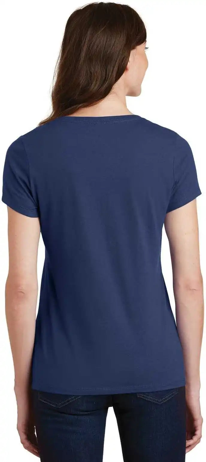 Port & Company Lpc450v Ladies Fan Favorite v Neck Tee Team Navy