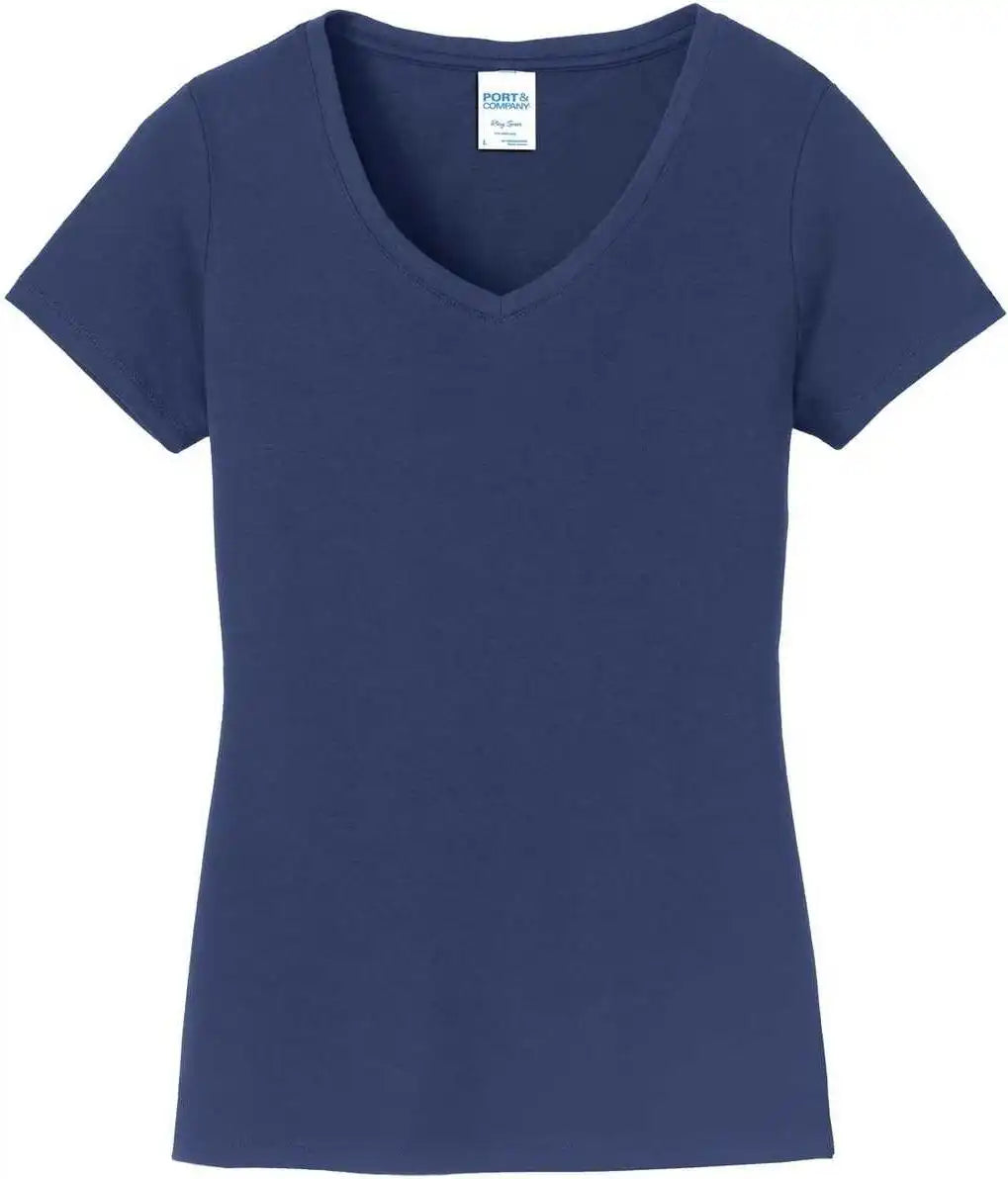 Port & Company Lpc450v Ladies Fan Favorite V-neck Tee - Team Navy