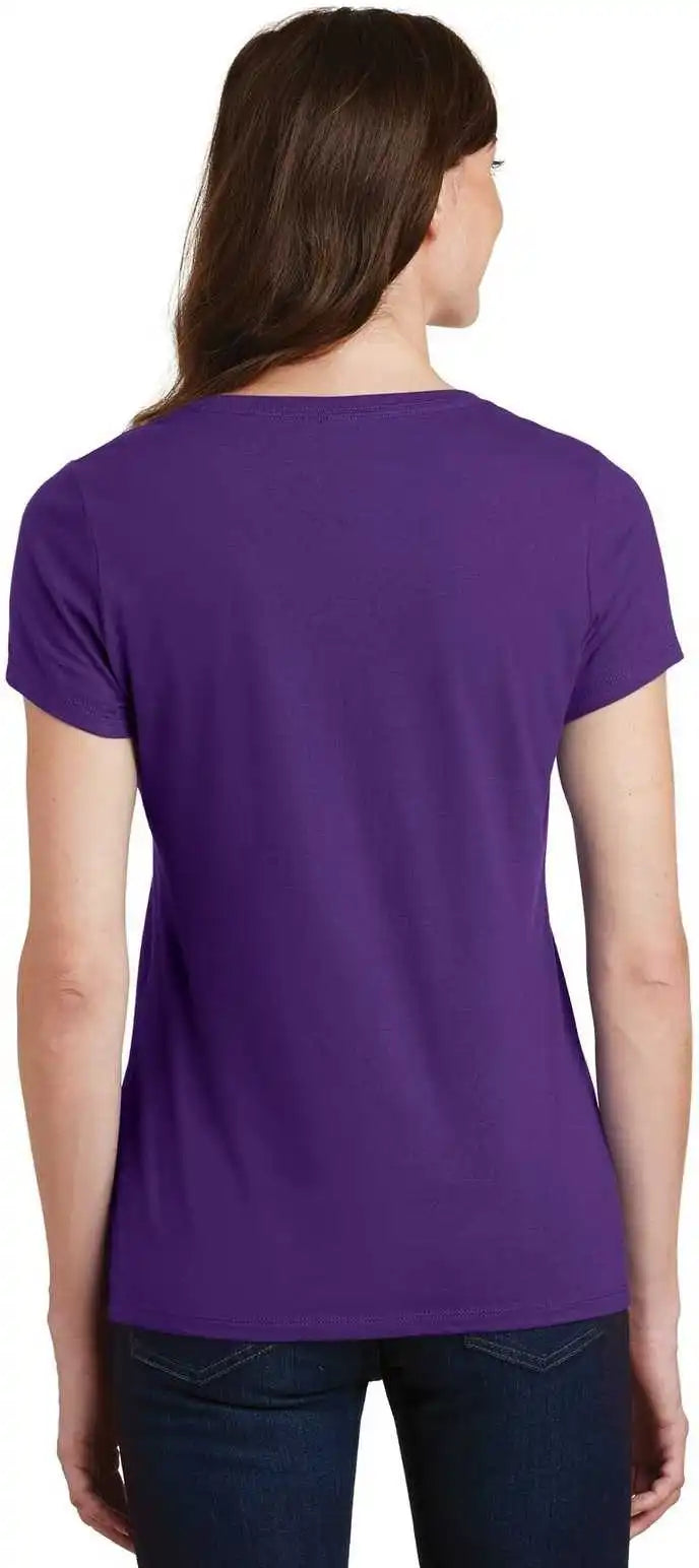 Port & Company Lpc450v Ladies Fan Favorite v Neck Tee Team Purple