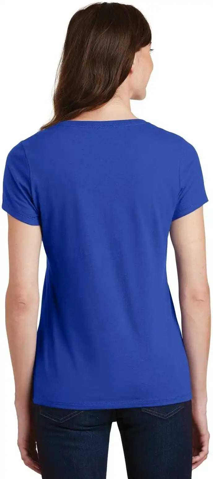 Port & Company Lpc450v Ladies Fan Favorite v Neck Tee True Royal