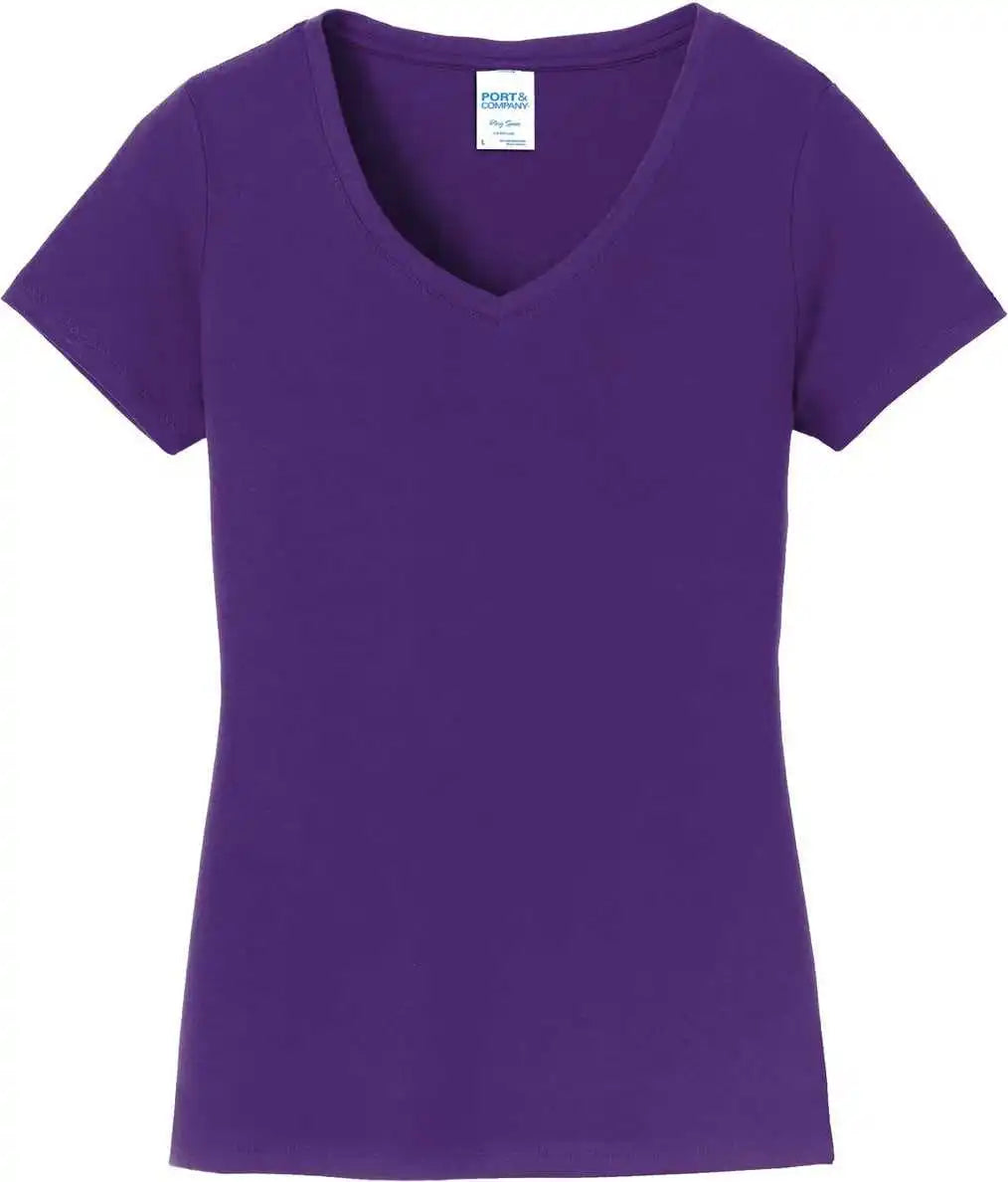 Port & Company Lpc450v Women’s Fan Favorite V-neck Tee - Team Purple