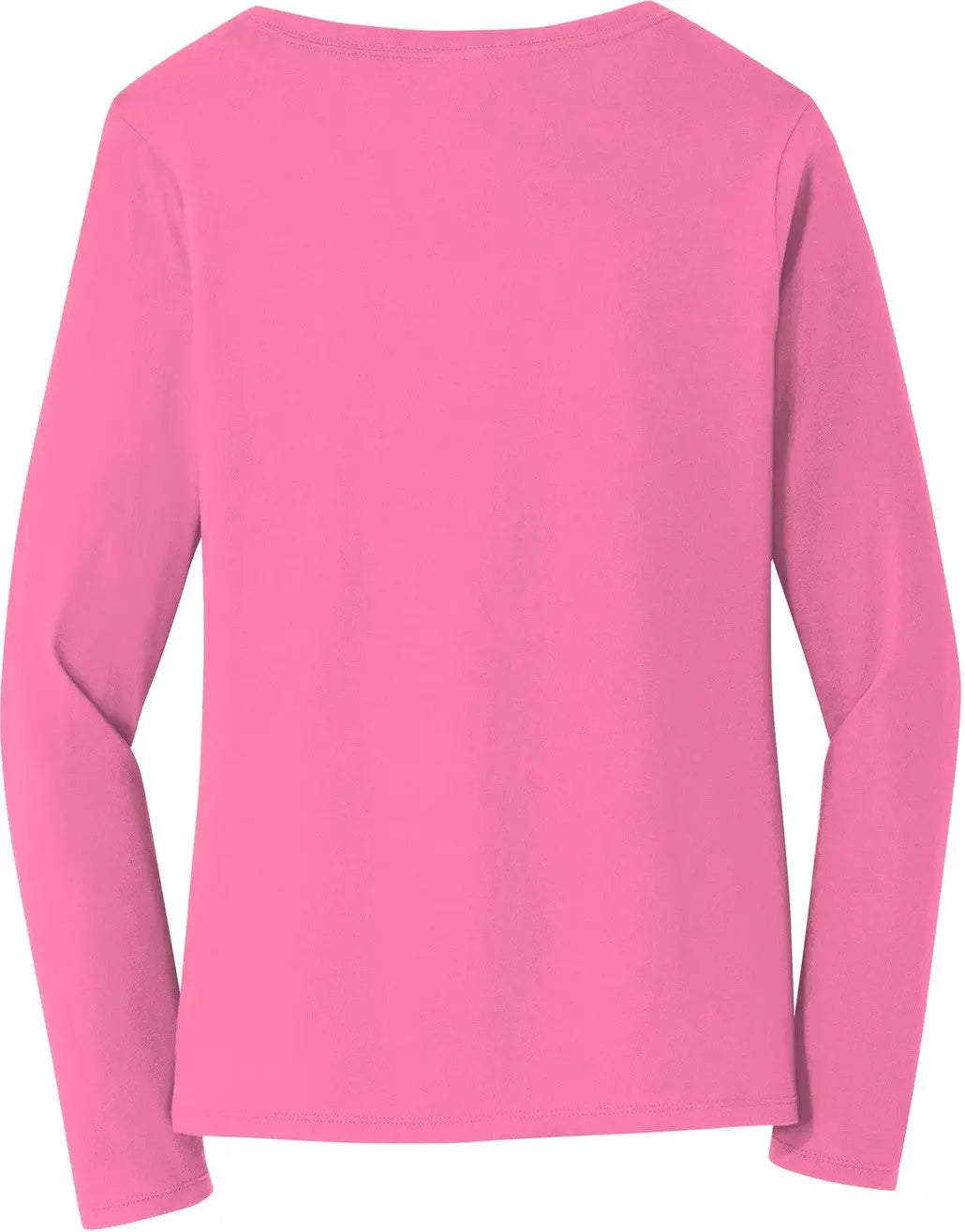 Port & Company Lpc450vls co Women’s Long Sleeve Fan Favorite V-neck Tee - New Pink