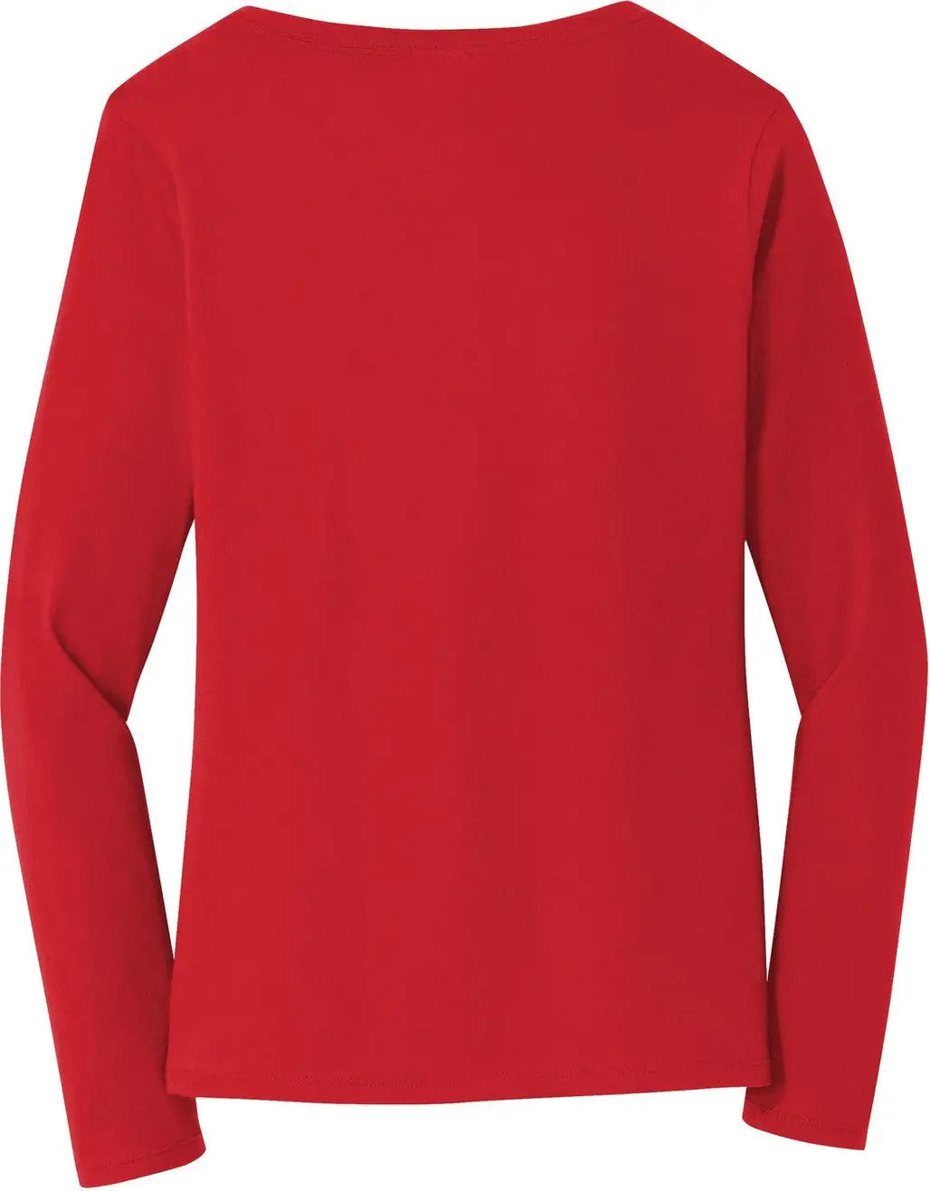 Port & Company Lpc450vls co Women’s Long Sleeve Fan Favorite V-neck Tee - Bright Red