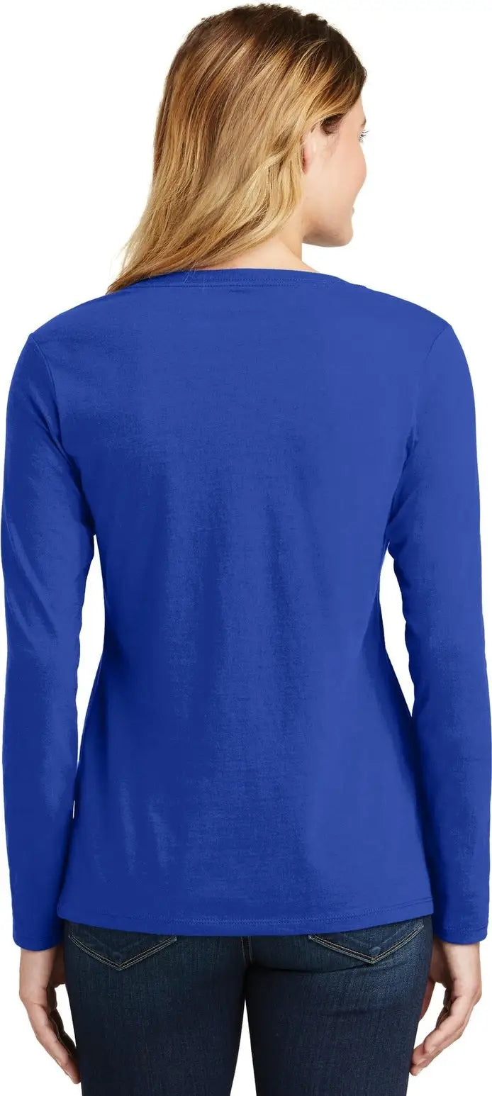 Port & Company Lpc450vls co Women’s Long Sleeve Fan Favorite V-neck Tee - True Royal