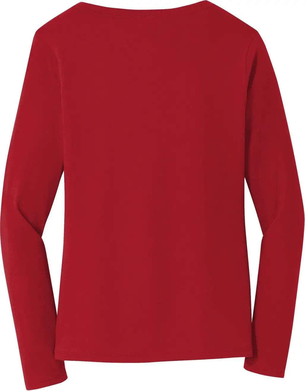 Port & Company Lpc450vls co Women’s Long Sleeve Fan Favorite V-neck Tee - Team Cardinal - Ladies Xs