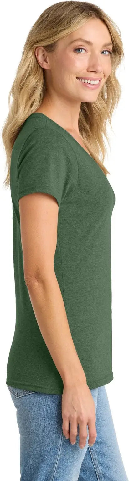 Port & Company Lpc455v co Women’s Fan Favorite Blend V-neck Tee - Forest Green Heather