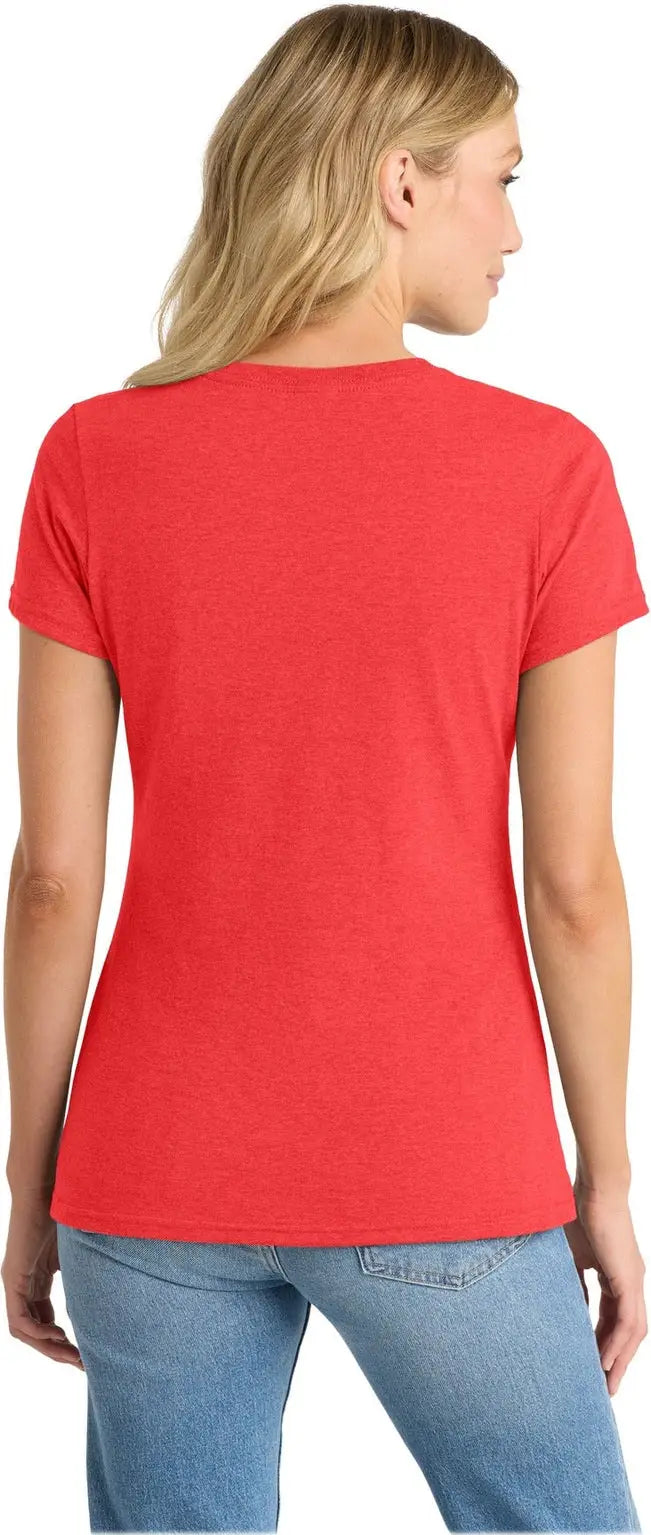Port & Company Lpc455v co Women’s Fan Favorite Blend V-neck Tee - Bright Red Heather