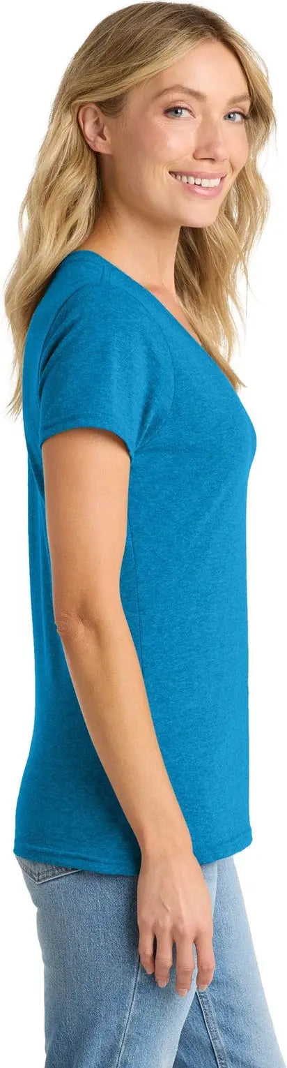 Port & Company Lpc455v co Women’s Fan Favorite Blend V-neck Tee - Sapphire Heather