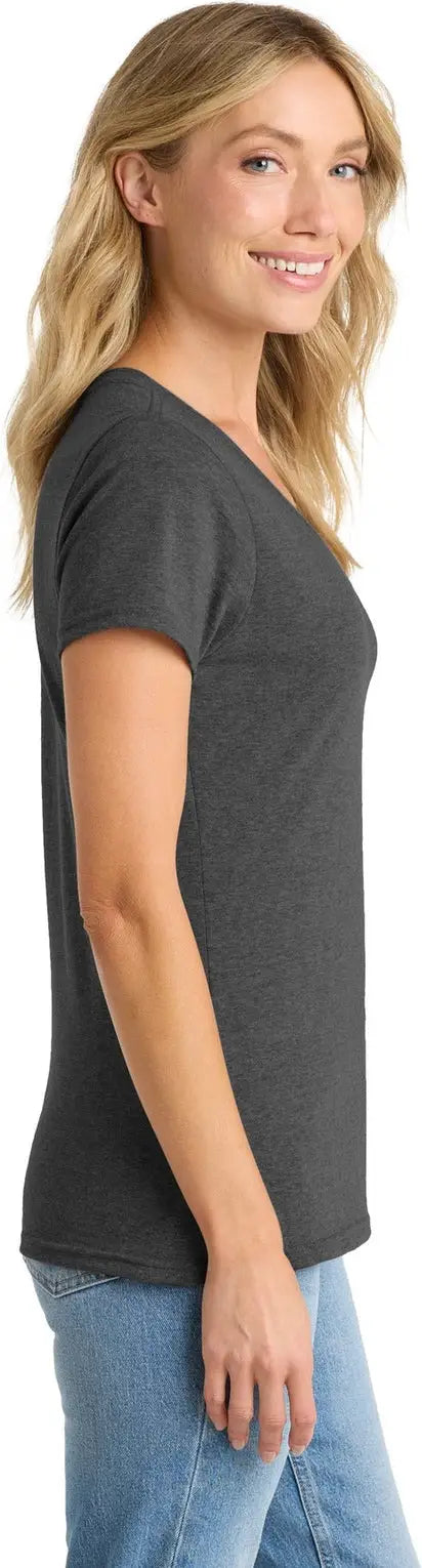 Port & Company Lpc455v co Women’s Fan Favorite Blend V-neck Tee - Black Heather