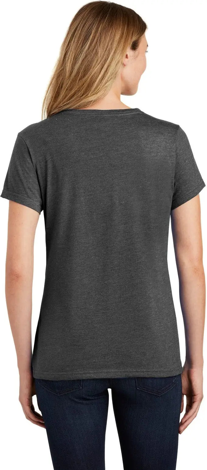 Port & Company Lpc455v co Women’s Fan Favorite Blend V-neck Tee - Black Heather