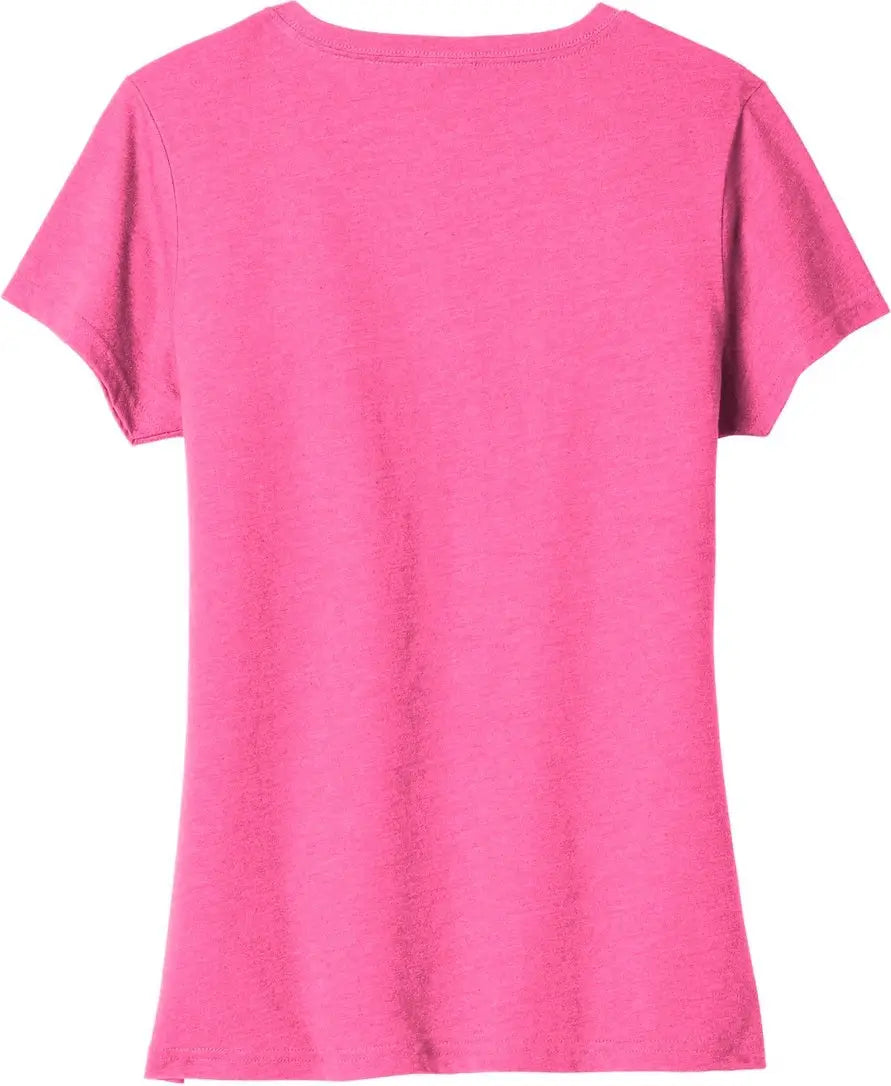 Port & Company Lpc455v co Women’s Fan Favorite Blend V-neck Tee - Neon Pink Heather