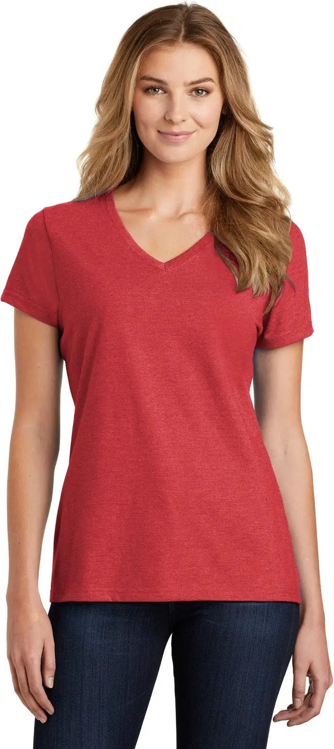 Port & Company Lpc455v co Women’s Fan Favorite Blend V-neck Tee - Team Cardinal Heather - Ladies Xs