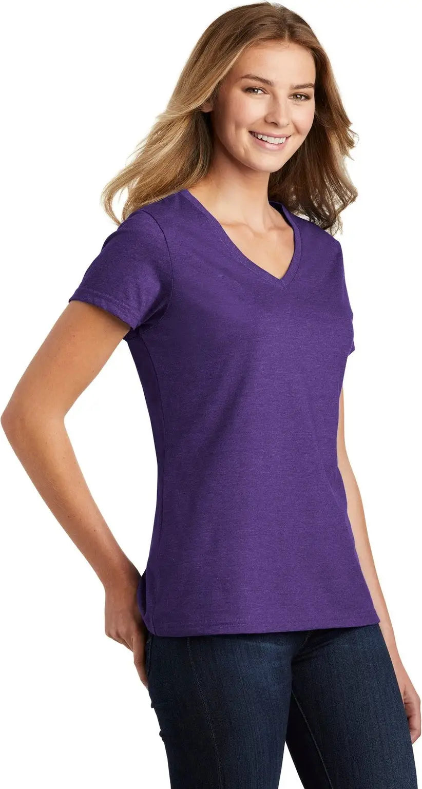 Port & Company Lpc455v co Women’s Fan Favorite Blend V-neck Tee - Team Purple Heather