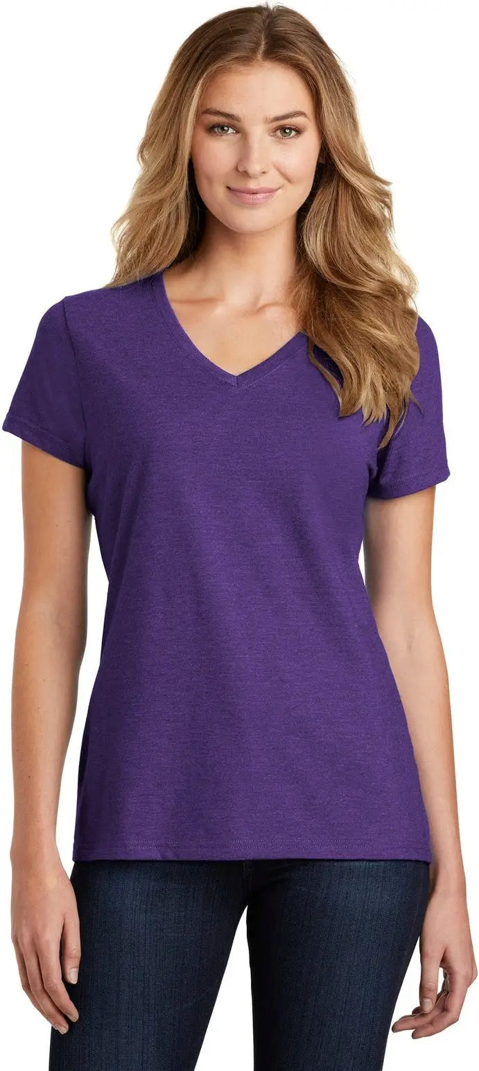 Port & Company Lpc455v co Women’s Fan Favorite Blend V-neck Tee - Team Purple Heather - Ladies Xs