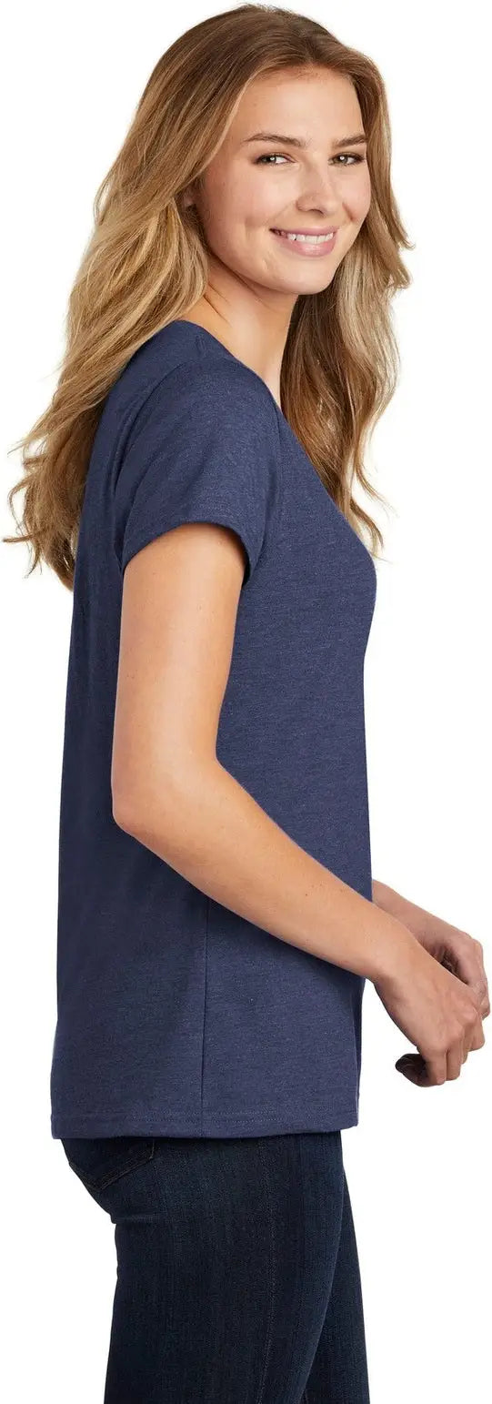 Port & Company Lpc455v co Women’s Fan Favorite Blend V-neck Tee - Team Navy Heather